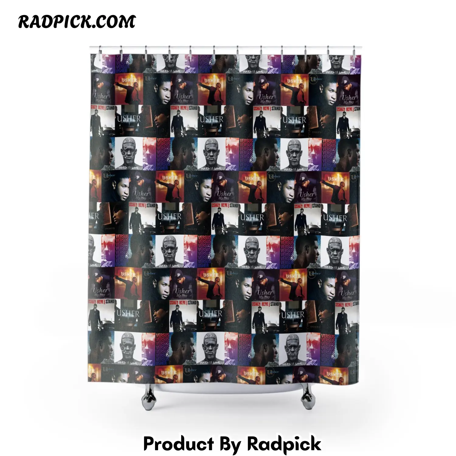 Usher album cover art mosaic shower curtain rp38739
